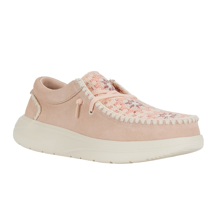 Wendy Comf Suede Crochet - Pale Pink/Multi - Image 8