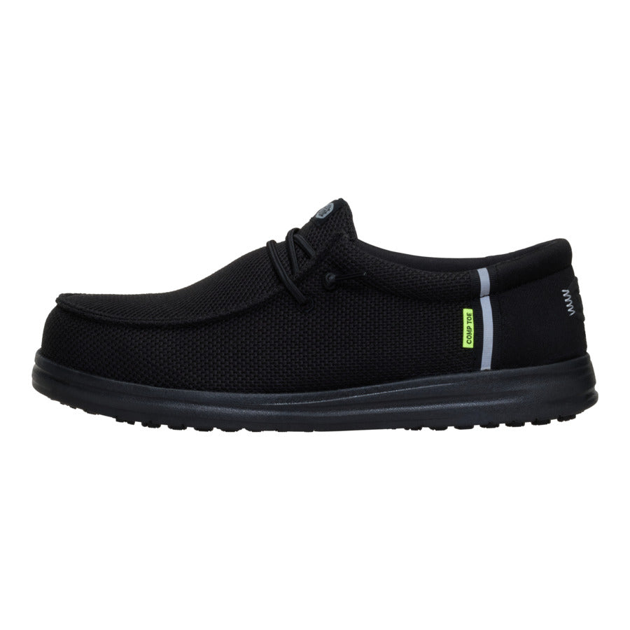 Wally Work Comp Toe Wide - Black/Black
